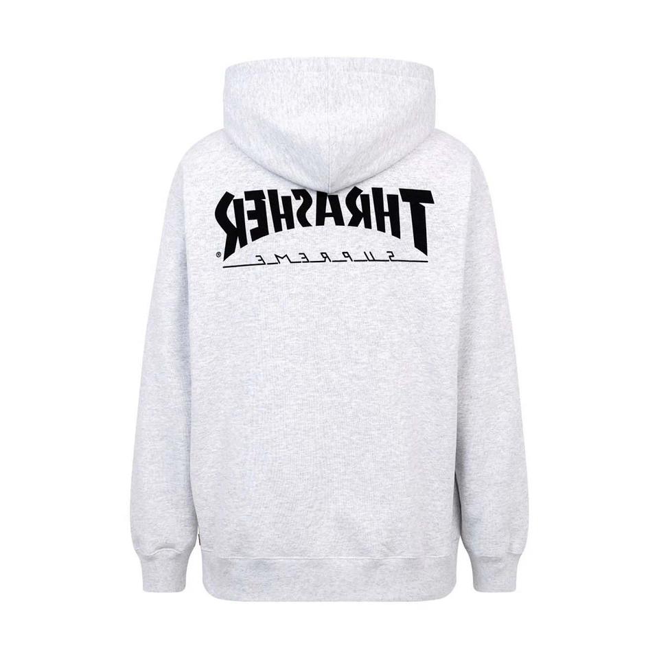 Sudadera Con Capucha Supreme X Thrasher Logo Print “FW21” Gris | Supreme 136ZG